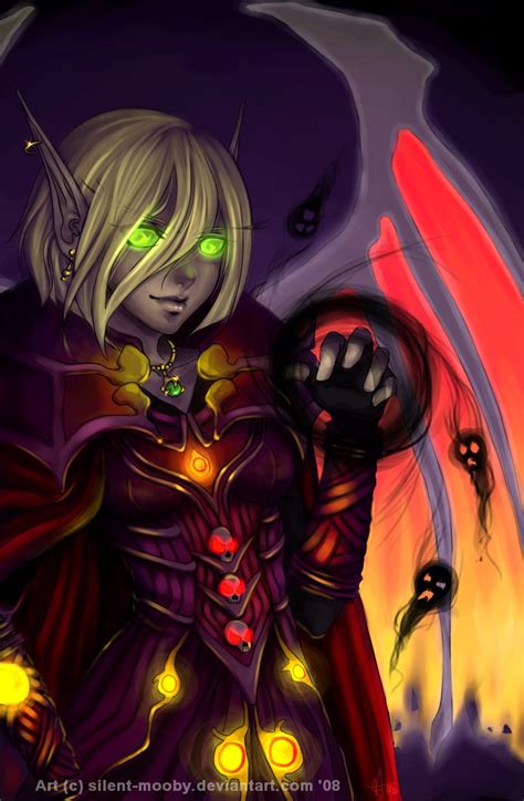 Commission Blood Elf Warlock By Silent Mooby On Deviantart