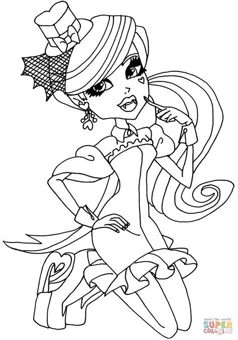 Monster High Draculaura Coloring Page Free Printable Coloring Pages