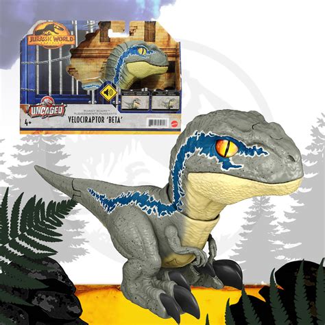 Jurassic World 3 Uncaged Rowdy Roars Velociraptor Beta Mattel Mattel Cracken Shop