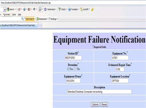 Equipment Failure Codes Maximo Reporting