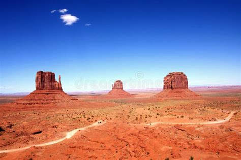 The Classic Western Landscape In Monument Valley Utah Stock Image