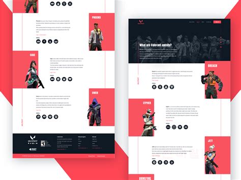 VALORANT - Website Redesign Concept | Website redesign, Website design layout, Website design
