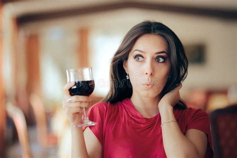 Tipsy Lady Drinking Wine Stock Photos Free And Royalty Free Stock