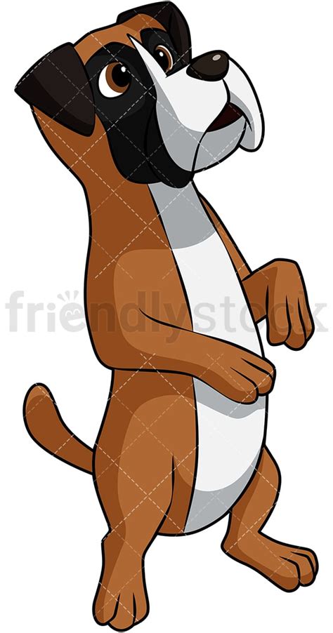 Cute Boxer Puppy Dog Cartoon Vector Clipart Friendlystock