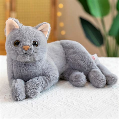 Cat Lovers Dream Toy Himiway Lifelike Cat Plush Toy Adorable 118in Cat Stuffed Toy Soft And
