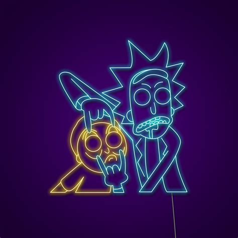 Psychedelic Rick And Morty Neon Light Neon Sign Neonize