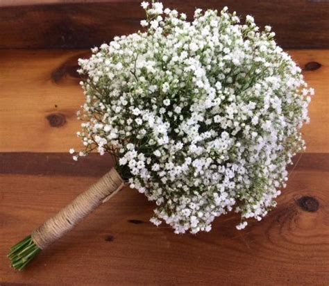 gypsophila bouquet and raffia simply elegant event flowers bridal table flowers fresh