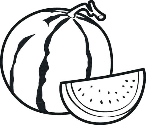 Cute Watermelon Coloring Pages At Free Printable