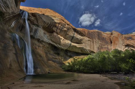 Waterfall In Lower Calf Creek Falls Grand Staircase Escalante National