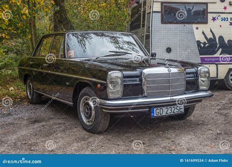 Classic Car Black Mercedes Benz Sedan Parked Editorial Stock Image