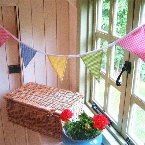 Spring Gingham Bunting Can Be Personalised By The Fairground Spring