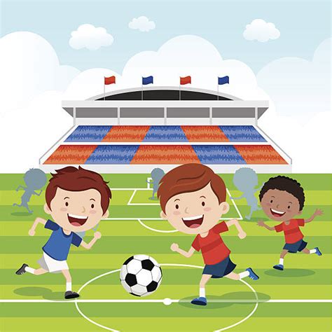Top 60 Kids Soccer Game Clip Art Vector Graphics And Illustrations