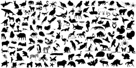 Wildlife Silhouette Vector Images Over 200000