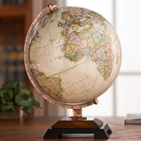 Our Bingham Globe Combines A Handsome Two Tone Hardwood Base With Top