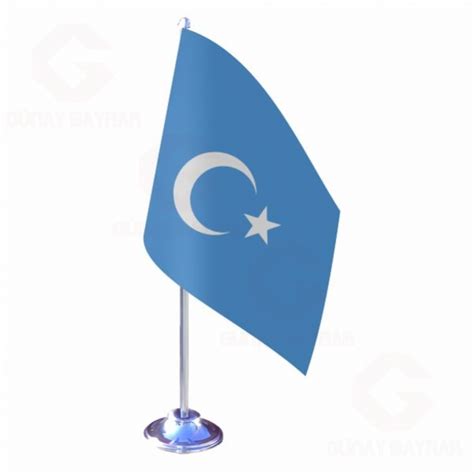 doğu türkistan 2 li masa bayrakları