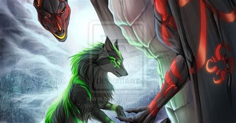 Dragon Love Dragon And Wolf Commission By Chaoslavawolf Dragon