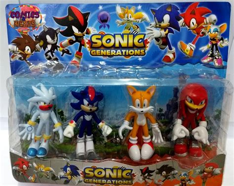 Coleção 4 Bonecos Sonic Boom Action Figure Tails Knuckles R 7000 Em