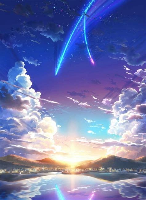 Anime Comet And Japan Image Your Name Anime Scenery 749x1024