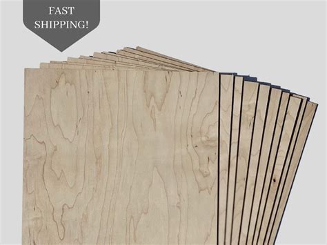 18 Maple Plywood 3mm Wood Sheets Glowforge Cnc Laser Ready Material