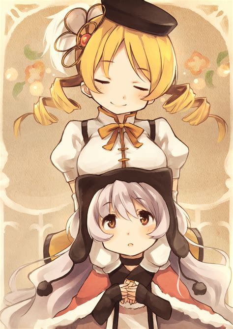 Tomoe Mami And Momoe Nagisa Mahou Shoujo Madoka Magica And More Drawn By Kyuri Danbooru