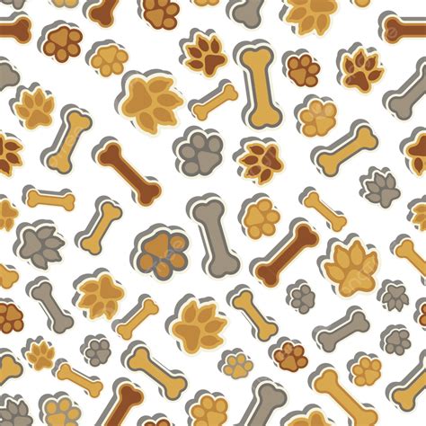 Dog Paw Pattern Vector Hd Png Images Dog Paw Seamless Pattern With