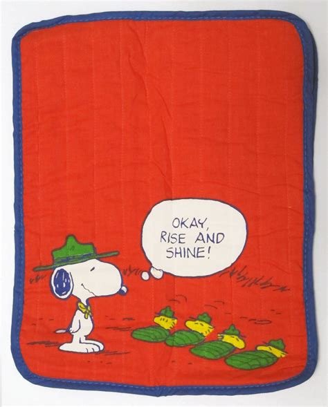 Snoopy Doll Size Sleeping Bag Rise And Shine