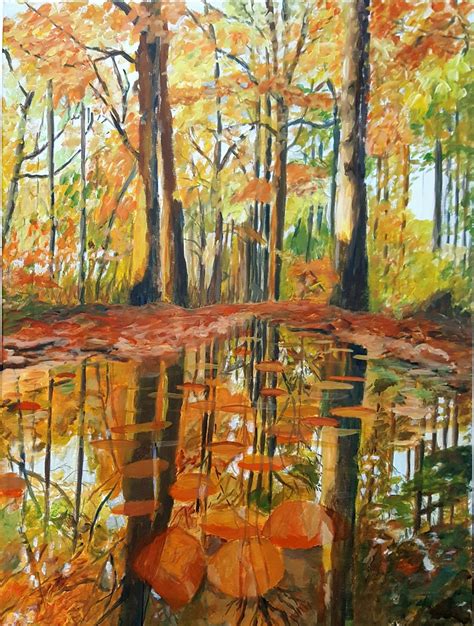 Autumn Forest Painting By Riet Artist At Atelier Eduard Moes Forest