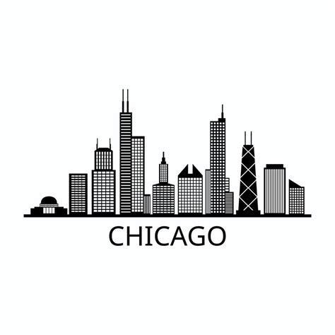 chicago skyline on background 1966939 vector art at vecteezy