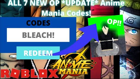 Maybe you would like to learn more about one of these? ALL NEW SECRET *BLEACH UPDATE* CODES in Roblox Anime Mania ...