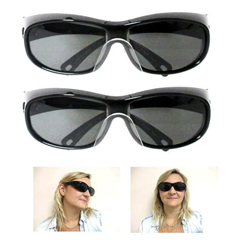 Alltopbargains 2 Pair Fit Over Glasses Polarized Sunglasses Cover All Drive Wrap Around Sport