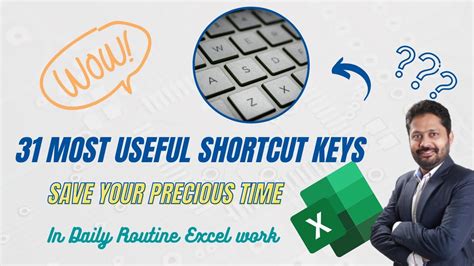 Most Useful Shortcut Keys In Excel Youtube