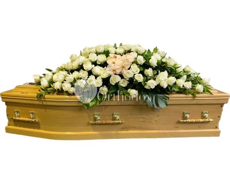 Casket Cover White Roses Orthodox Funerals Funeral Directors Sydney