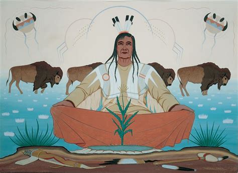 Oscar Howe American Yanktonai Nakota Sioux 1915 1983 The Origin