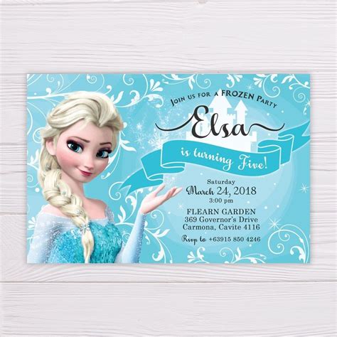 Frozen Elsa Invitation Elsa Invitation Elsa Invitation Template