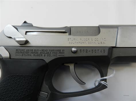 Ruger P90 Kp90 Stainless 45 Semi A For Sale At