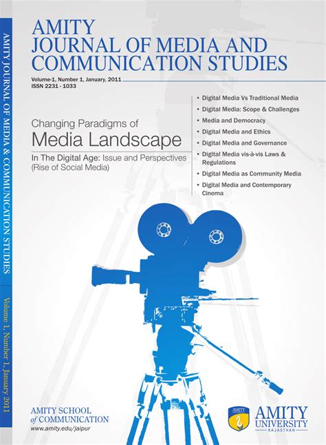 Pdf Amity Journal Of Media And Communication Studies Vol 1 No1