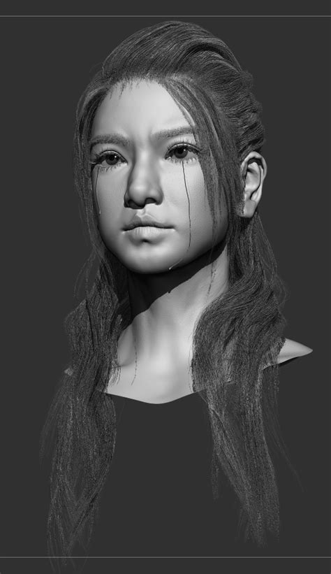 Asian Female Head Test Zbrushcentral
