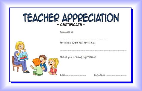 Teacher Appreciation Certificate Free Printable 10 Designs Fresh