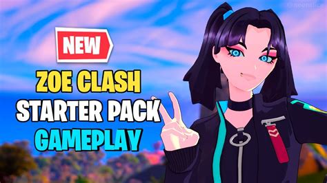 New Zoe Clash Skin Gameplay Fortnite Starter Pack Youtube