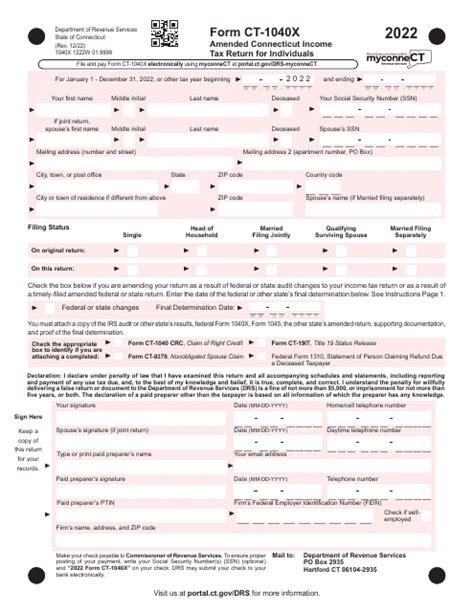 Form Ct 1040x 2022 Fill Out Sign Online And Download Printable Pdf