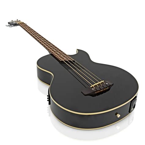 Washburn AB10B Electro Acoustic Bass Guitar, Black at ...