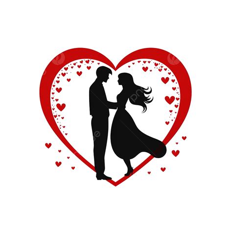 Happy Couple In Love In Heart Love Cute Girl Png Transparent Image