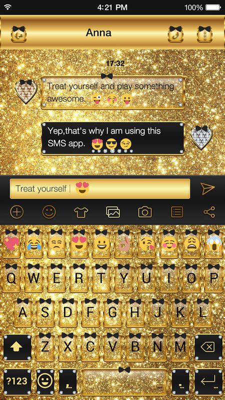 Gold Glitter Emoji Keyboard Free Android Keyboard Download Appraw
