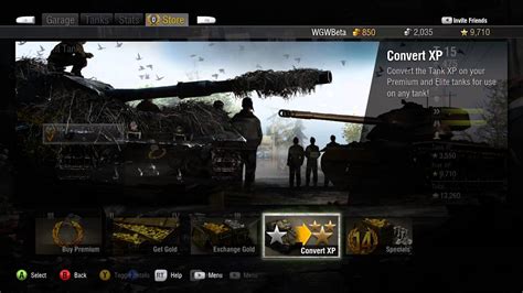 World Of Tanks Xbox 360 Edition Tutorials Converting Xp Youtube