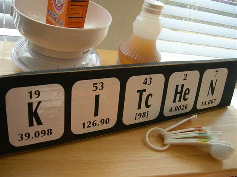 Kitchen Sign Periodic Table Of Elements Fun Geek Decor Etsy