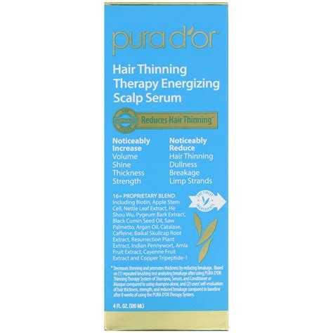 Pura Dor Hair Thinning Therapy Energizing Scalp Serum 4 Fl Oz 120