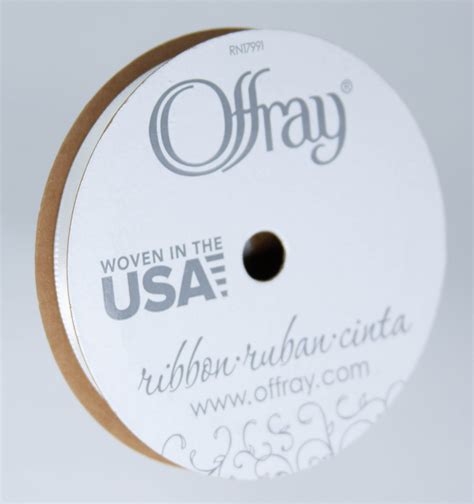 Offray Ribbon Single Face Satin Ribbon White 38 X 18 Feet