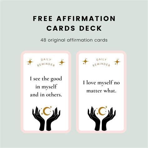 Affirmation Card Templates 6 Templates Example Templa Vrogue Co