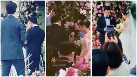 inside hyun bin son ye jin s wedding dad walks bride down the aisle couple shares first kiss