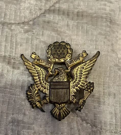 Ww2 Us Army Officers Cap Hat Badge Screw Back Usaaf Wwii Air